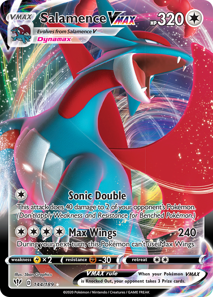 Salamence VMAX (144/189) [Sword & Shield: Darkness Ablaze] | Rock City Comics