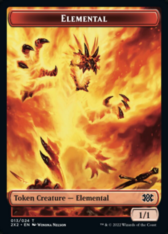 Elemental // Angel Double-sided Token [Double Masters 2022 Tokens] | Rock City Comics