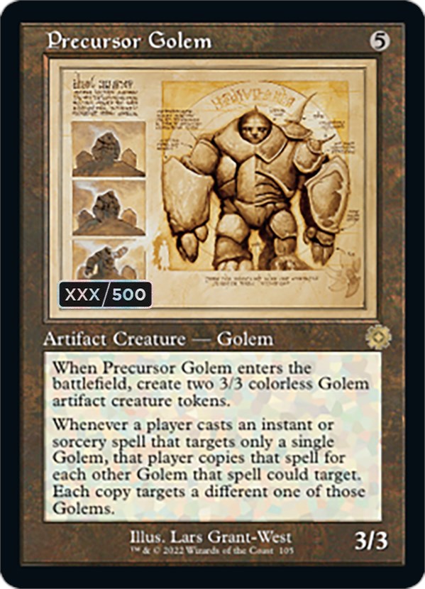 Precursor Golem (Retro Schematic) (Serial Numbered) [The Brothers' War Retro Artifacts] | Rock City Comics