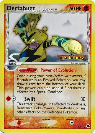 Electabuzz (29/101) (Delta Species) (Stamped) [EX: Dragon Frontiers] | Rock City Comics