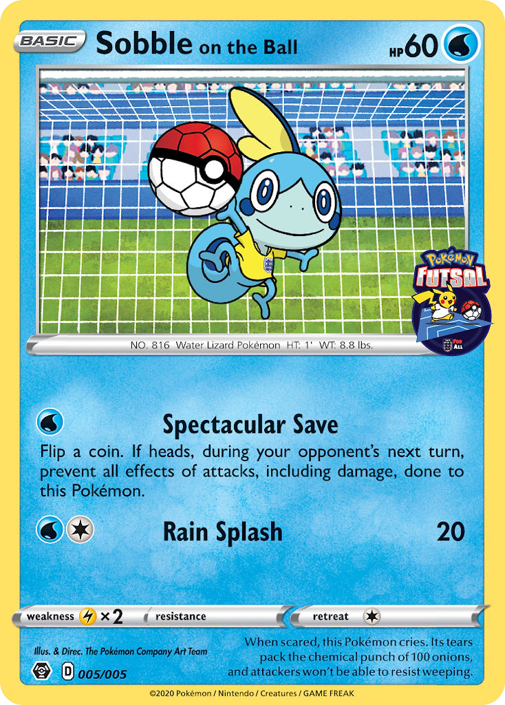 Sobble on the Ball (005/005) [Pokemon Futsal Collection] | Rock City Comics