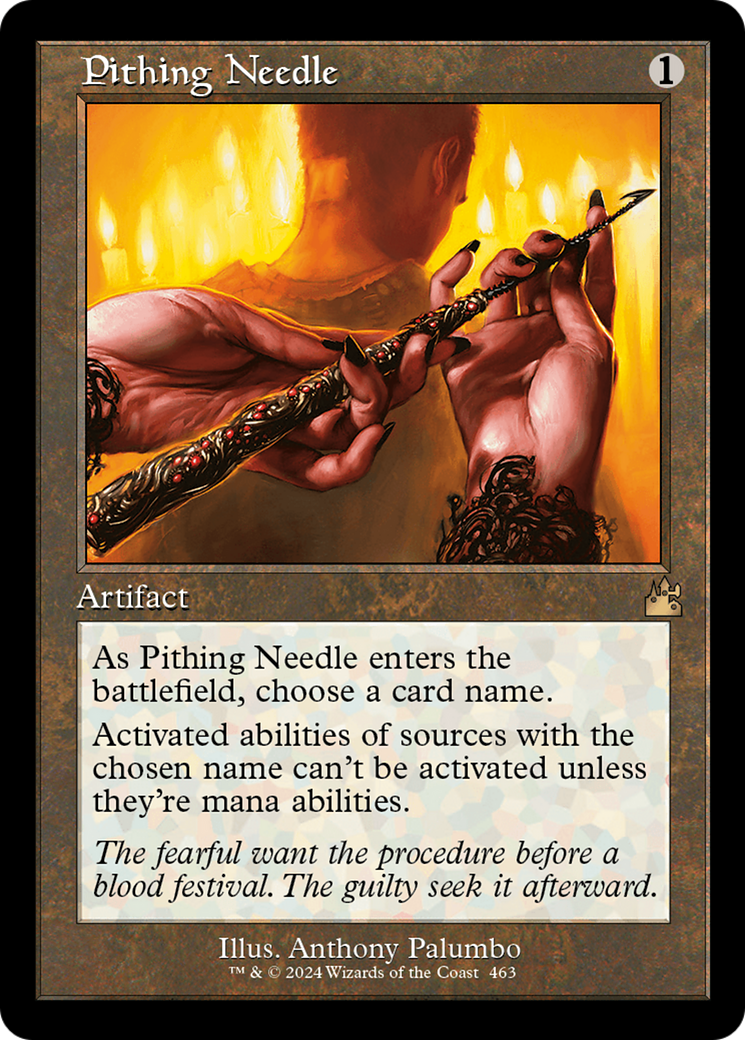 Pithing Needle (Retro Frame) [Ravnica Remastered] | Rock City Comics