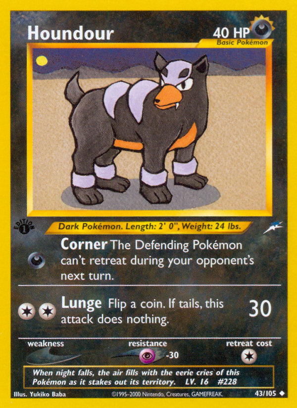 Houndour (43/105) [Neo Destiny 1st Edition] | Rock City Comics