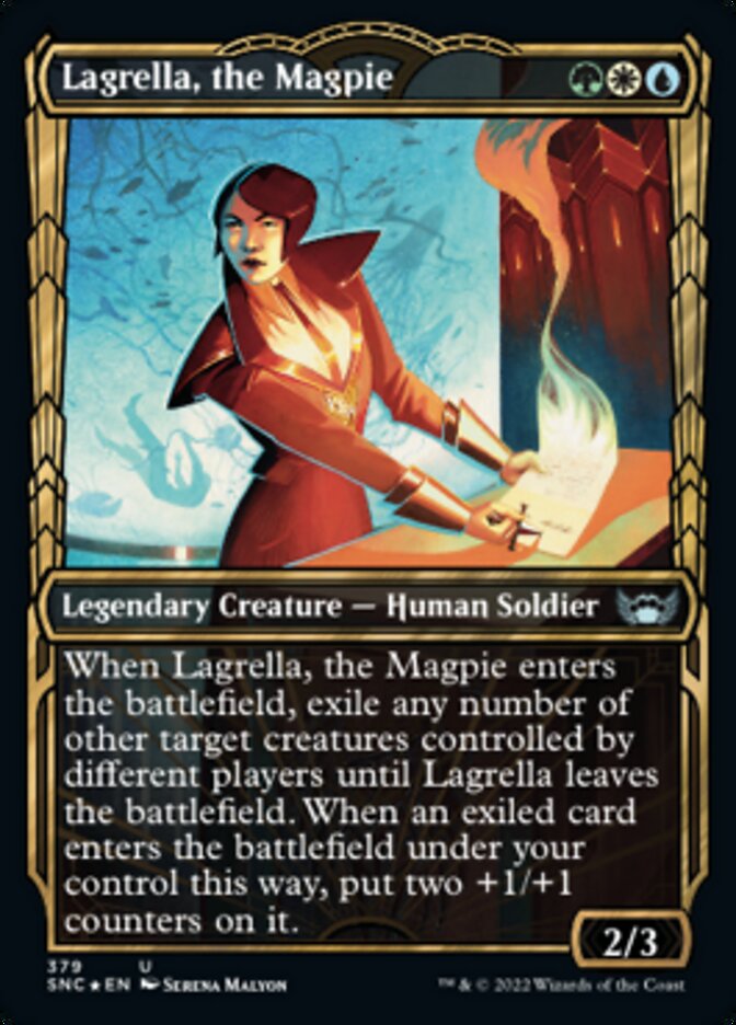 Lagrella, the Magpie (Showcase Golden Age Gilded Foil) [Streets of New Capenna] | Rock City Comics