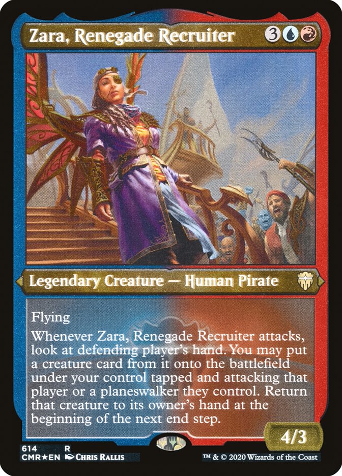 Zara, Renegade Recruiter (Etched) [Commander Legends] | Rock City Comics