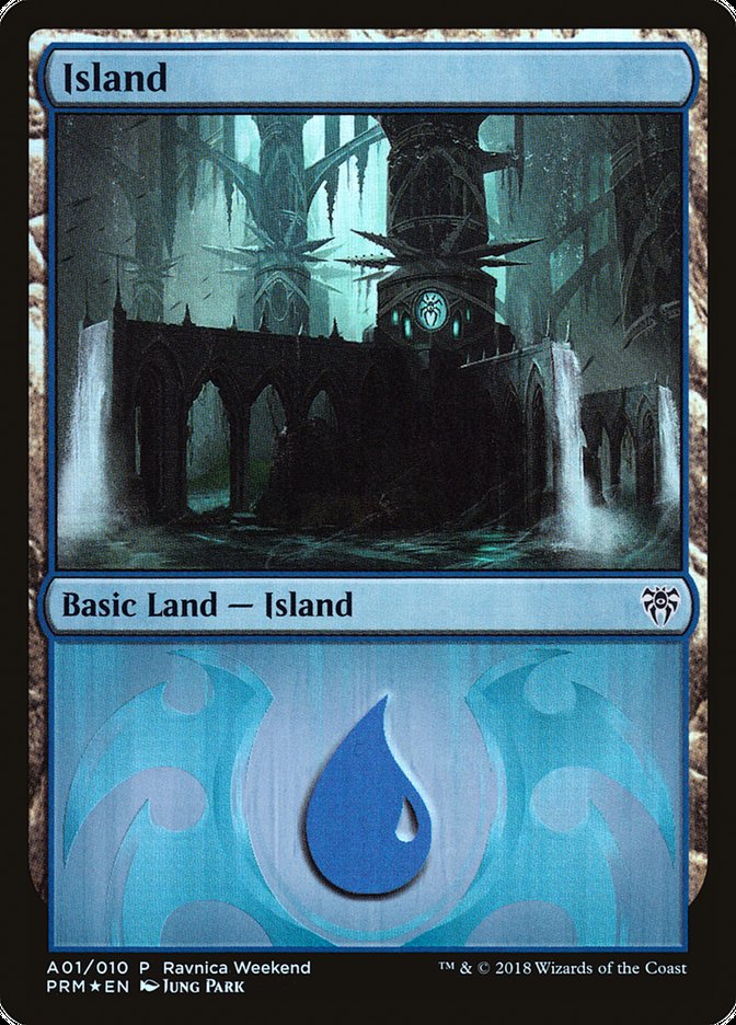 Island (A01) [Guilds of Ravnica Ravnica Weekend] | Rock City Comics