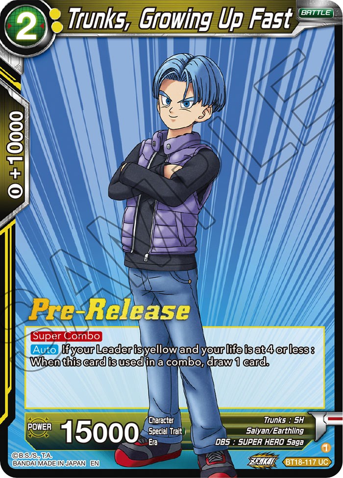 Trunks, Growing Up Fast (BT18-117) [Dawn of the Z-Legends Prerelease Promos] | Rock City Comics