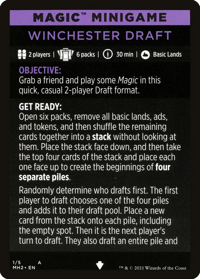 Winchester Draft (Magic Minigame) [Modern Horizons 2 Minigame] | Rock City Comics