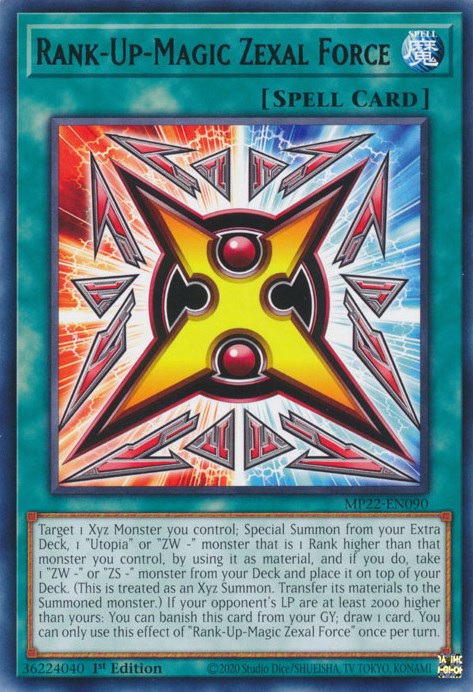 Rank-Up-Magic Zexal Force [MP22-EN090] Rare | Rock City Comics