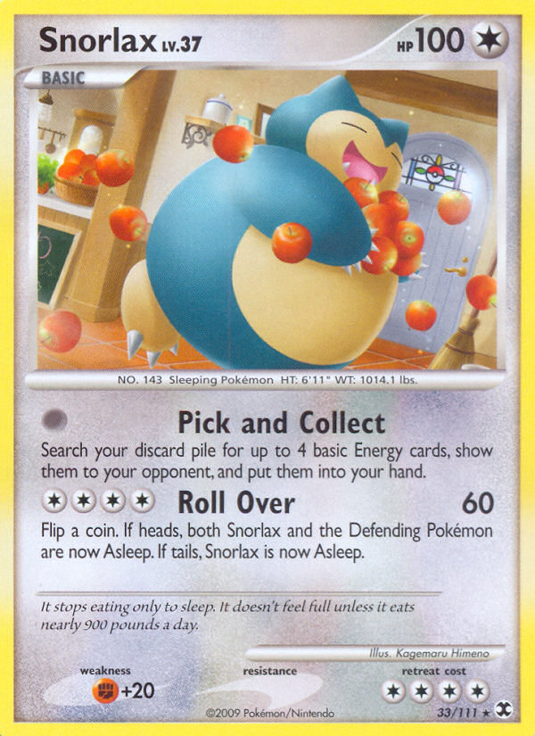 Snorlax (33/111) [Platinum: Rising Rivals] | Rock City Comics