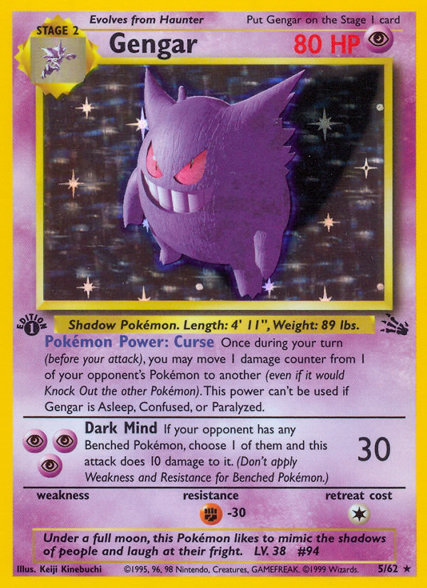 Gengar (5/62) [Fossil 1st Edition] | Rock City Comics