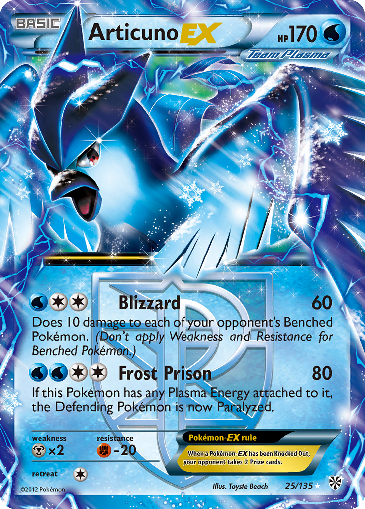 Articuno EX (25/135) [Black & White: Plasma Storm] | Rock City Comics