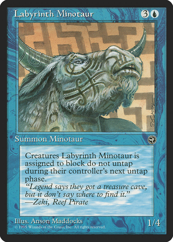 Labyrinth Minotaur (Zeki Flavor Text) [Homelands] | Rock City Comics