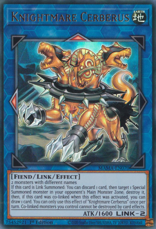 Knightmare Cerberus [MAMA-EN070] Ultra Rare | Rock City Comics