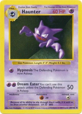 Haunter (29/102) [Base Set Shadowless Unlimited] | Rock City Comics