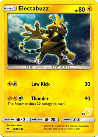 Electabuzz (43/156) (Pikachu Stamp #58) [Battle Academy 2020] | Rock City Comics