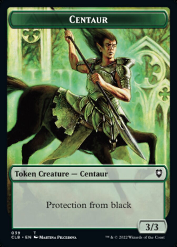 Horror // Centaur Double-sided Token [Commander Legends: Battle for Baldur's Gate Tokens] | Rock City Comics