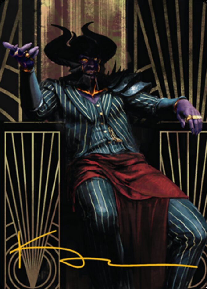 Ob Nixilis, the Adversary 2 Art Card (Gold-Stamped Signature) [Streets of New Capenna Art Series] | Rock City Comics