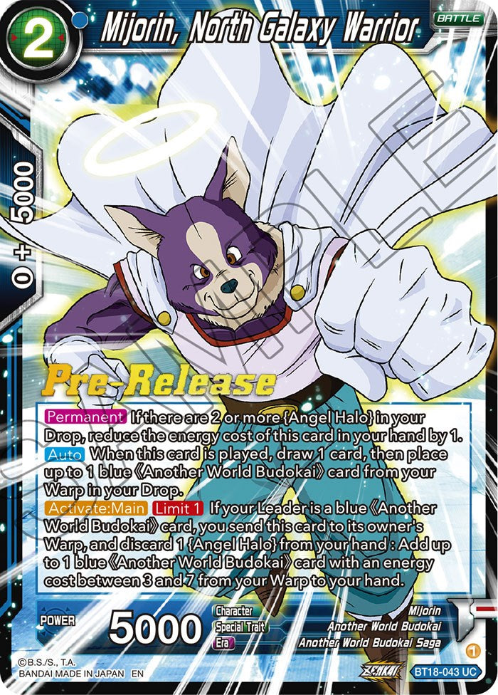 Mijorin, North Galaxy Warrior (BT18-043) [Dawn of the Z-Legends Prerelease Promos] | Rock City Comics