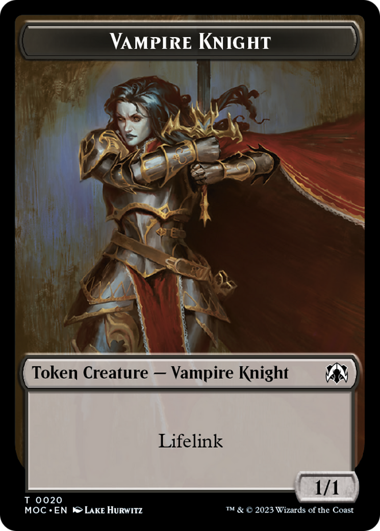 Vampire Knight // Soldier Double-Sided Token [March of the Machine Commander Tokens] | Rock City Comics