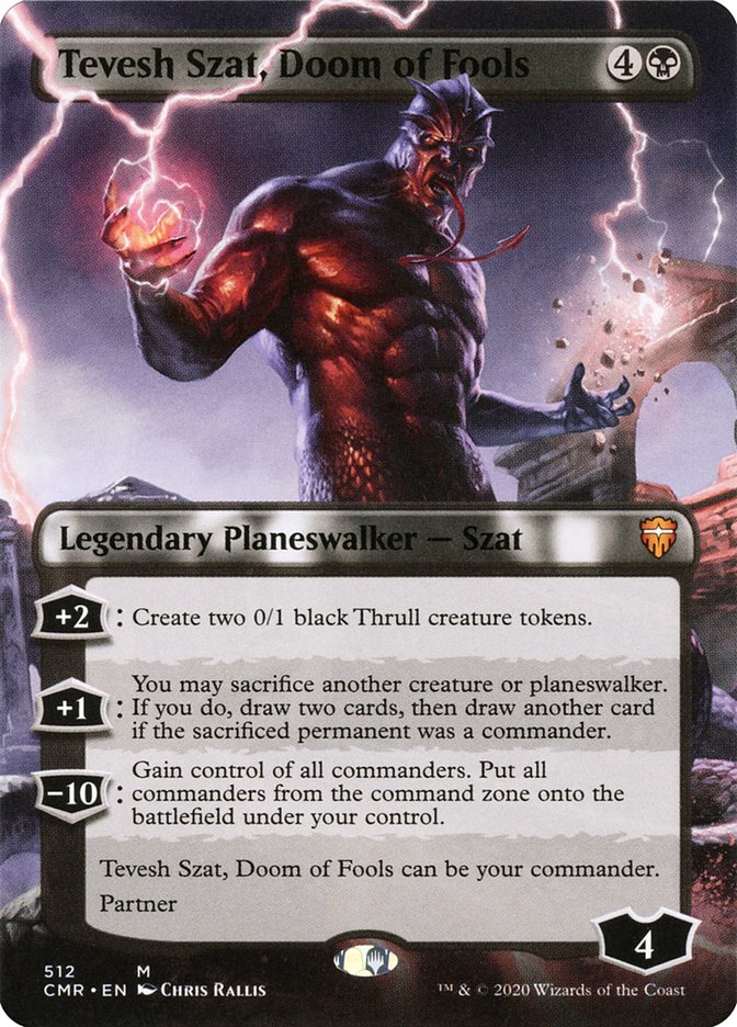 Tevesh Szat, Doom of Fools (Borderless) [Commander Legends] | Rock City Comics