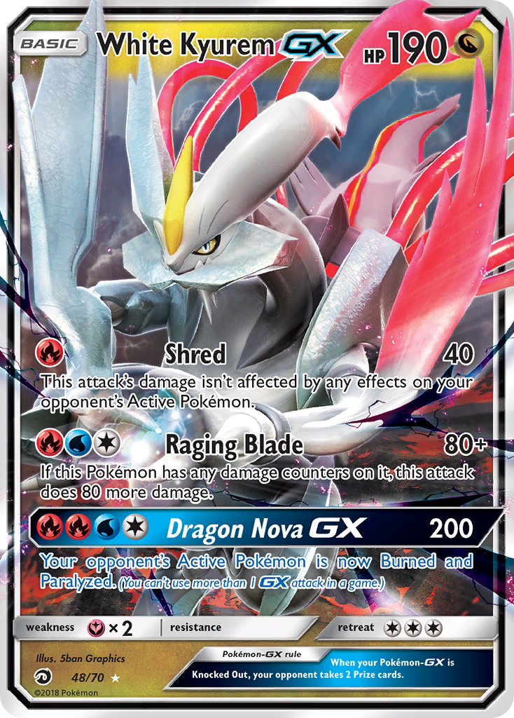 White Kyurem GX (48/70) [Sun & Moon: Dragon Majesty] | Rock City Comics