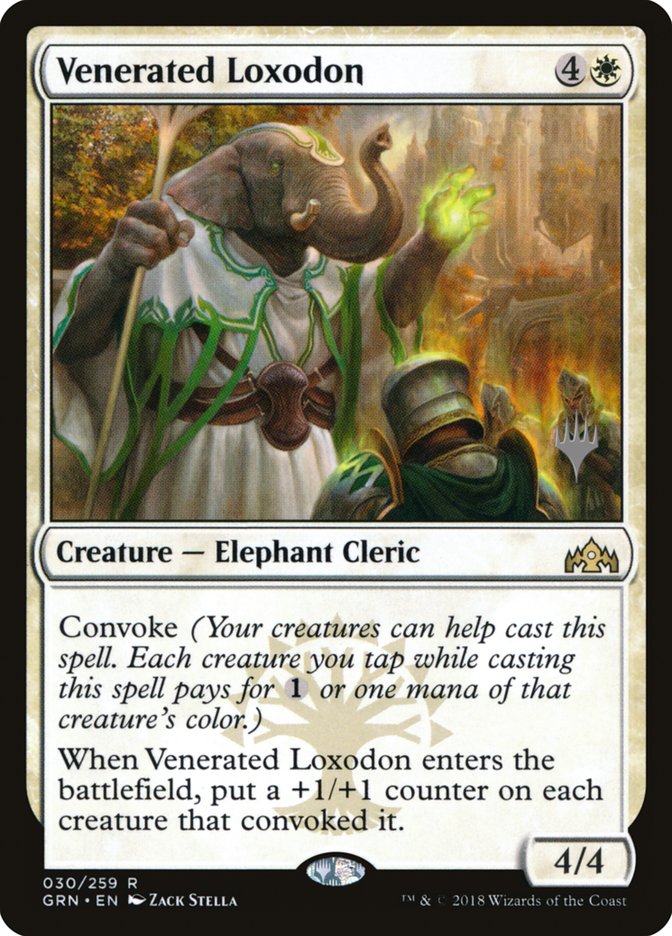 Venerated Loxodon (Promo Pack) [Guilds of Ravnica Promos] | Rock City Comics