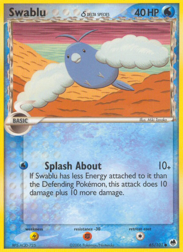 Swablu (65/101) (Delta Species) [EX: Dragon Frontiers] | Rock City Comics