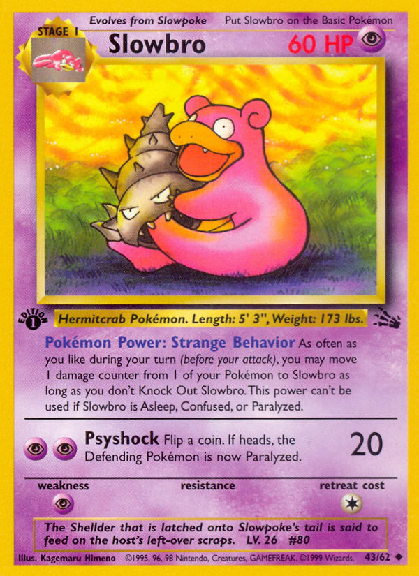 Slowbro (43/62) [Fossil 1st Edition] | Rock City Comics