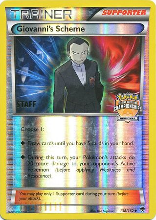 Giovanni's Scheme (138/162) (Championship Promo Staff) [XY: BREAKthrough] | Rock City Comics