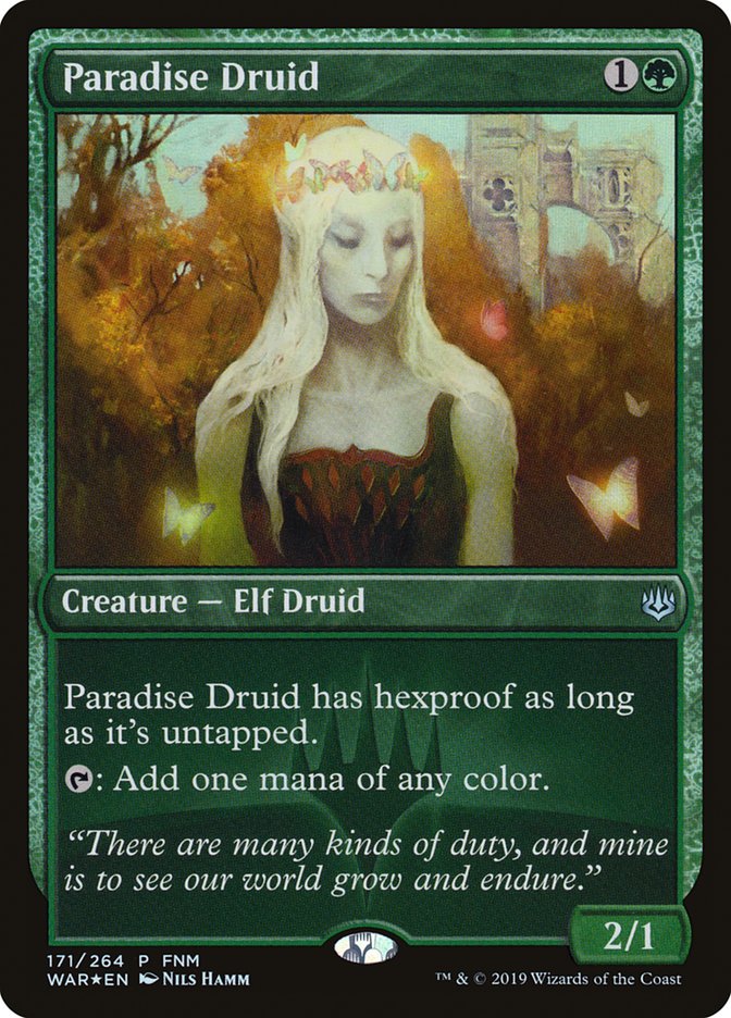 Paradise Druid (FNM) [War of the Spark Promos] | Rock City Comics