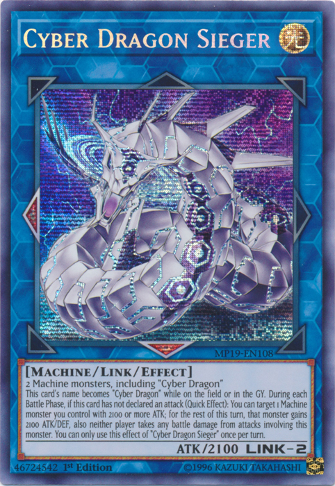 Cyber Dragon Sieger [MP19-EN108] Prismatic Secret Rare | Rock City Comics