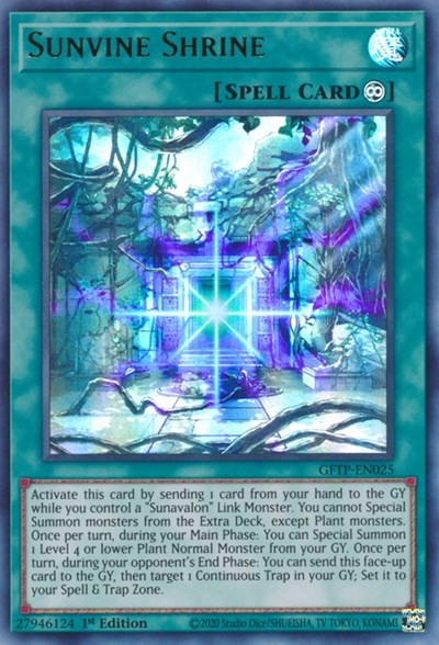 Sunvine Shrine [GFTP-EN025] Ultra Rare | Rock City Comics