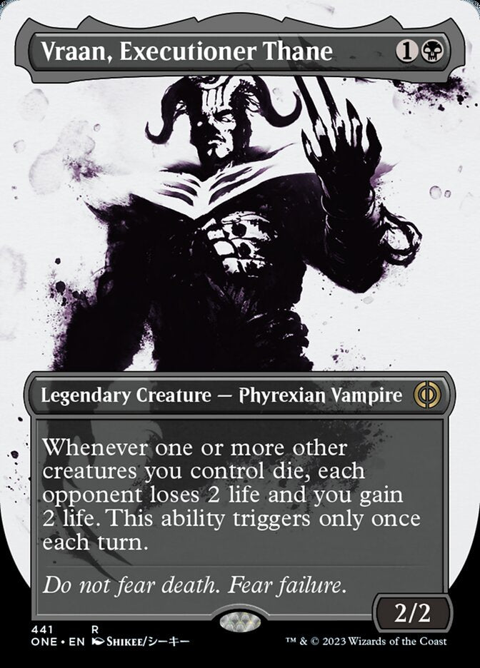 Vraan, Executioner Thane (Borderless Ichor Step-and-Compleat Foil) [Phyrexia: All Will Be One] | Rock City Comics