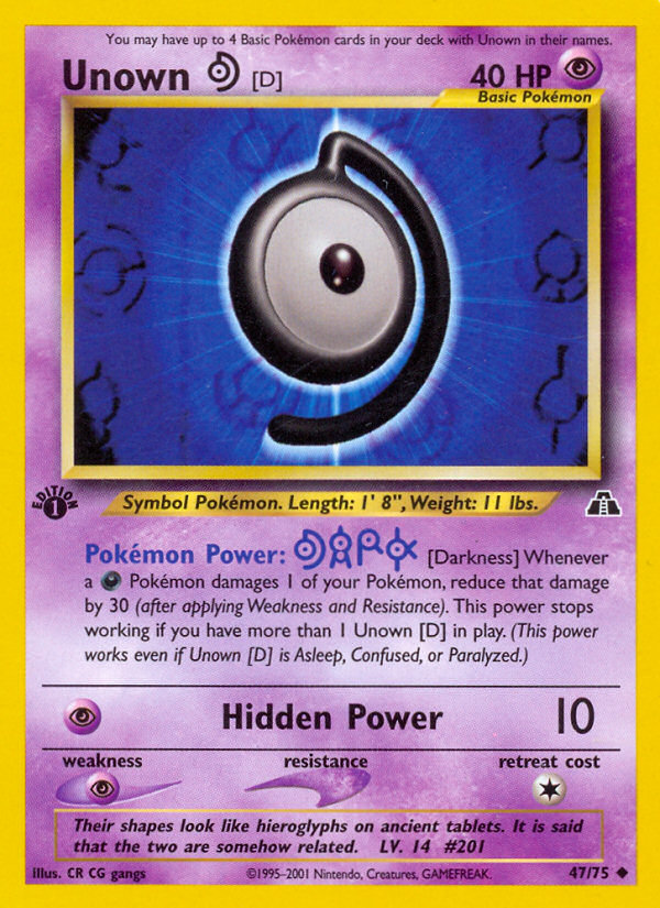 Unown [D] (47/75) [Neo Discovery 1st Edition] | Rock City Comics