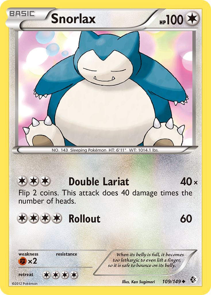 Snorlax (109/149) [Black & White: Boundaries Crossed] | Rock City Comics