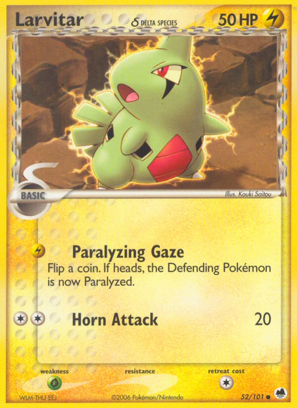 Larvitar (52/101) (Delta Species) [EX: Dragon Frontiers] | Rock City Comics