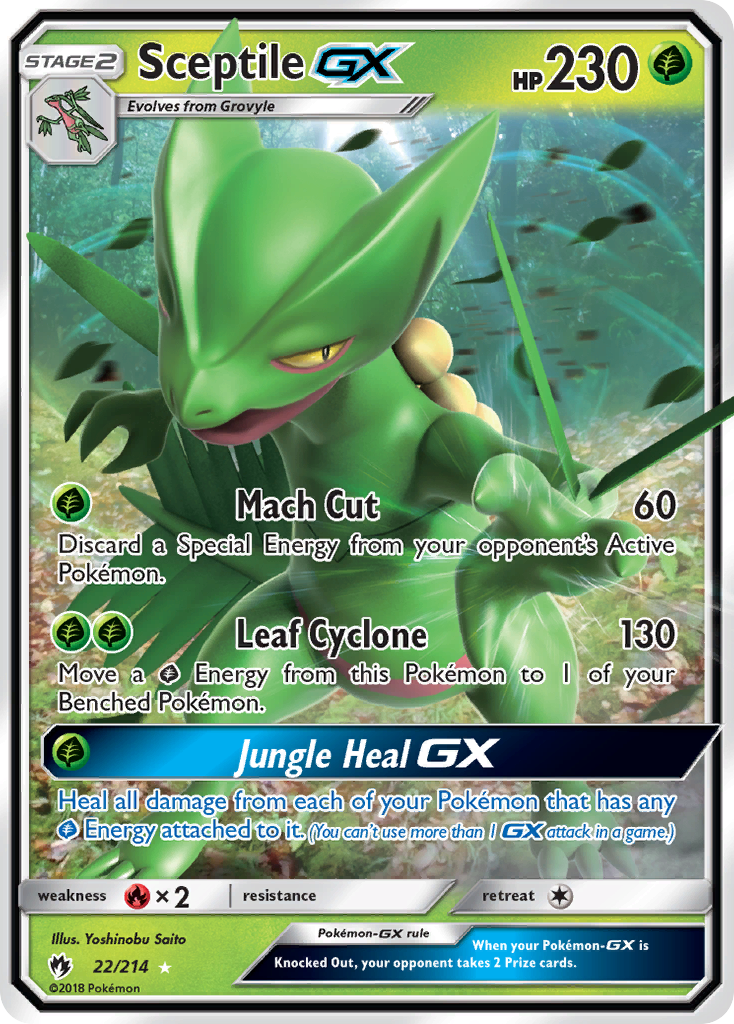 Sceptile GX (22/214) [Sun & Moon: Lost Thunder] | Rock City Comics