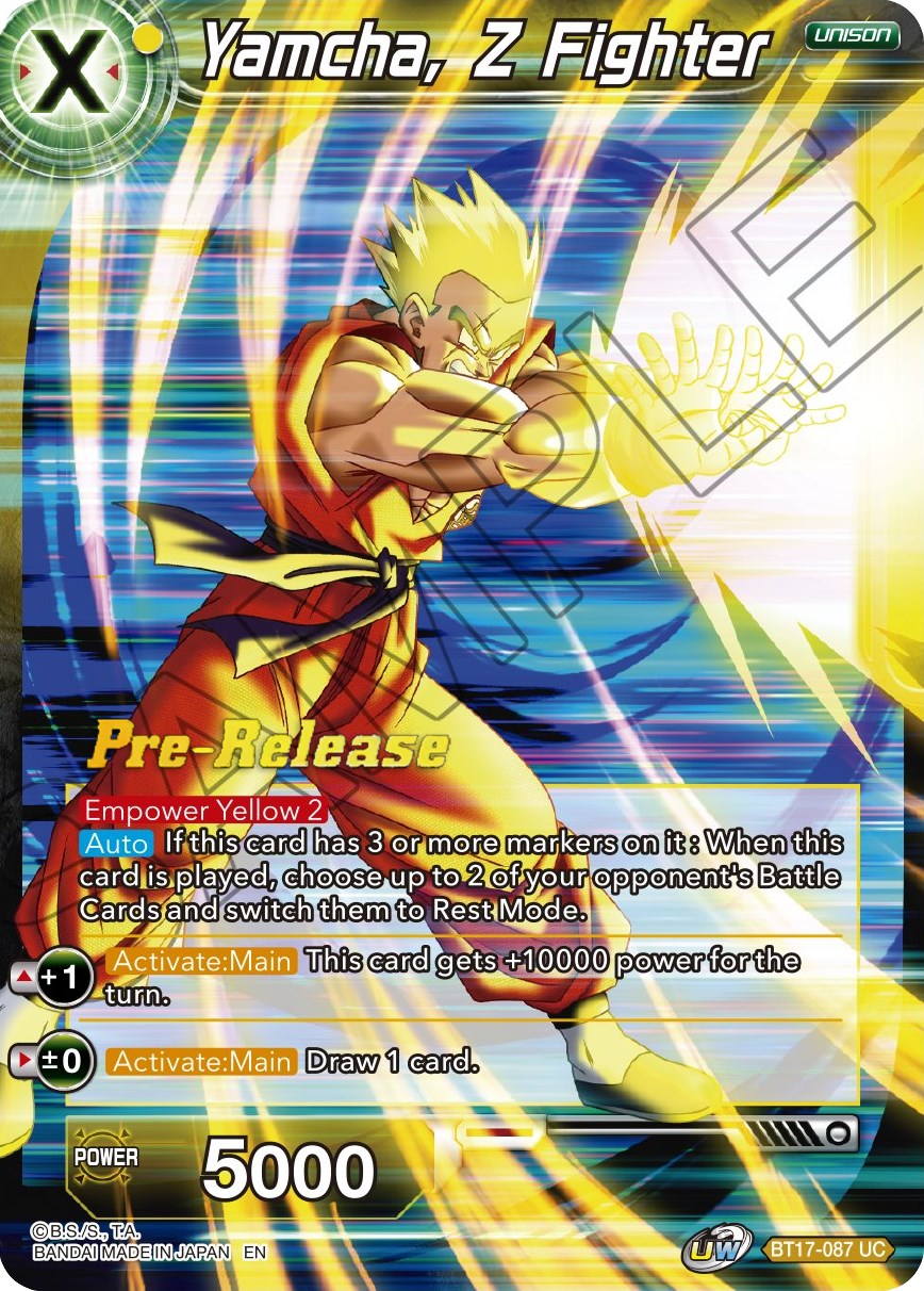 Yamcha, Z Fighter (BT17-087) [Ultimate Squad Prerelease Promos] | Rock City Comics