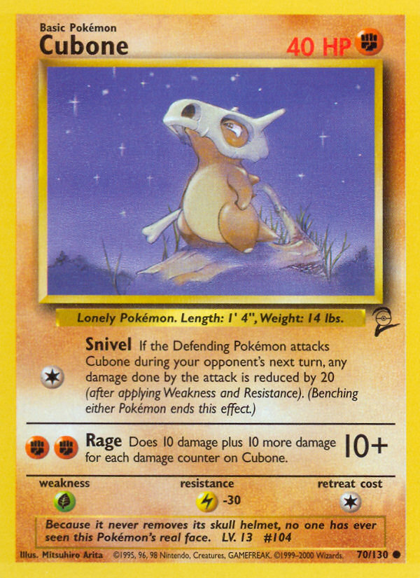 Cubone (70/130) [Base Set 2] | Rock City Comics