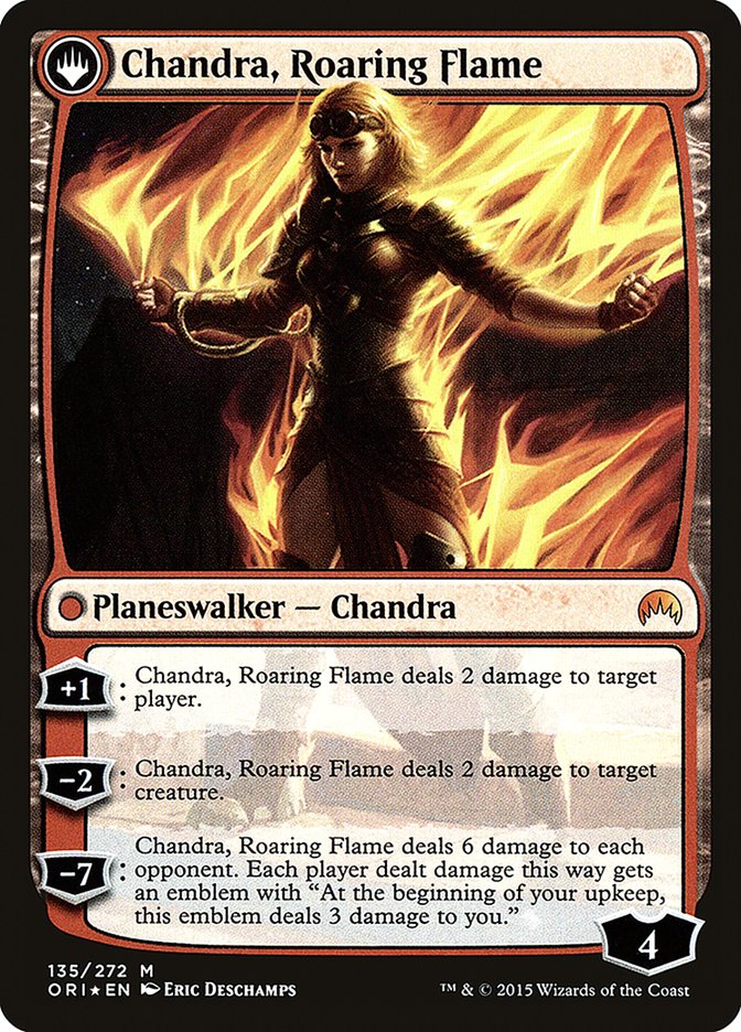 Chandra, Fire of Kaladesh // Chandra, Roaring Flame [Magic Origins Prerelease Promos] | Rock City Comics