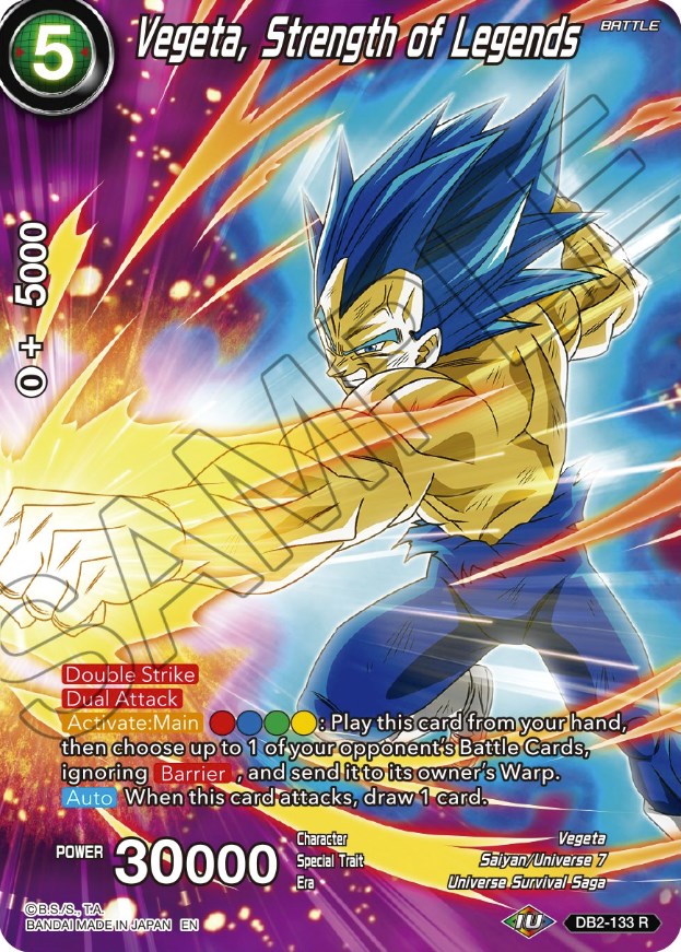 Vegeta, Strength of Legends (DB2-133) [Theme Selection: History of Vegeta] | Rock City Comics