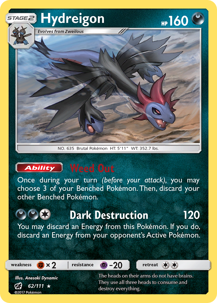 Hydreigon (62/111) [Sun & Moon: Crimson Invasion] | Rock City Comics