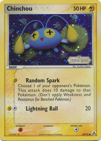 Chinchou (50/92) (Stamped) [EX: Legend Maker] | Rock City Comics