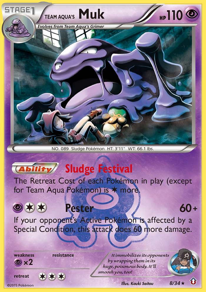 Team Aqua's Muk (8/34) [XY: Double Crisis] | Rock City Comics