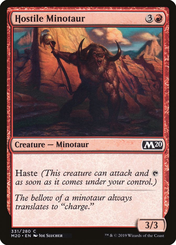 Hostile Minotaur [Core Set 2020] | Rock City Comics