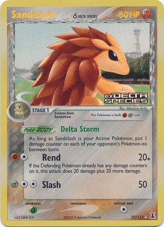 Sandslash (27/113) (Delta Species) (Stamped) [EX: Delta Species] | Rock City Comics