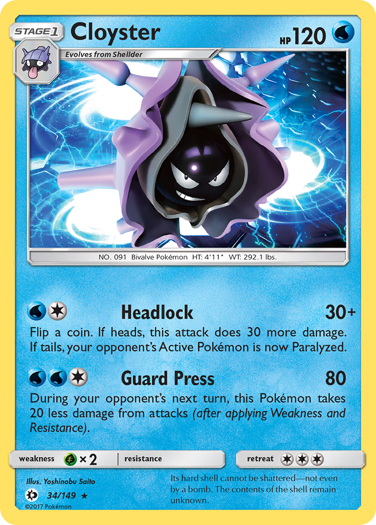 Cloyster (34/149) [Sun & Moon: Base Set] | Rock City Comics