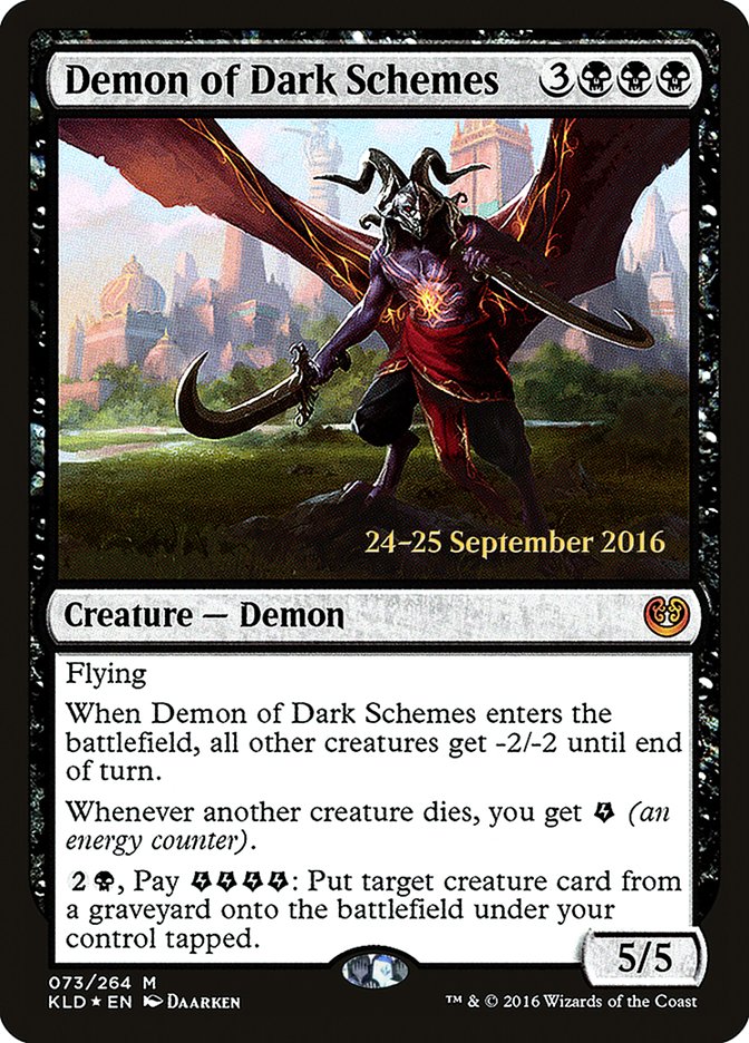 Demon of Dark Schemes  [Kaladesh Prerelease Promos] | Rock City Comics