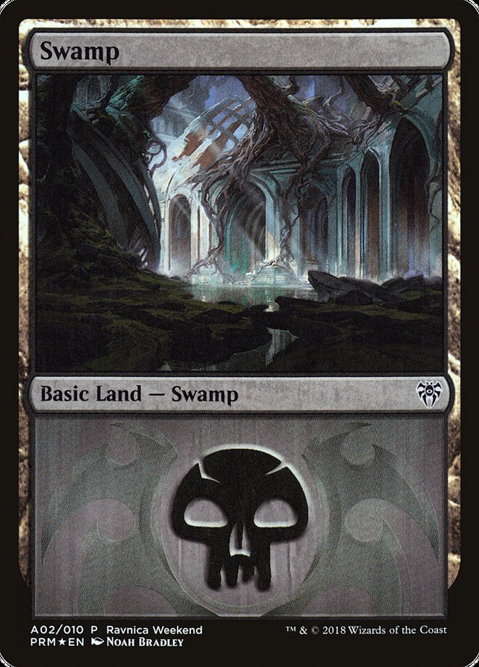 Swamp (A02) [Guilds of Ravnica Ravnica Weekend] | Rock City Comics